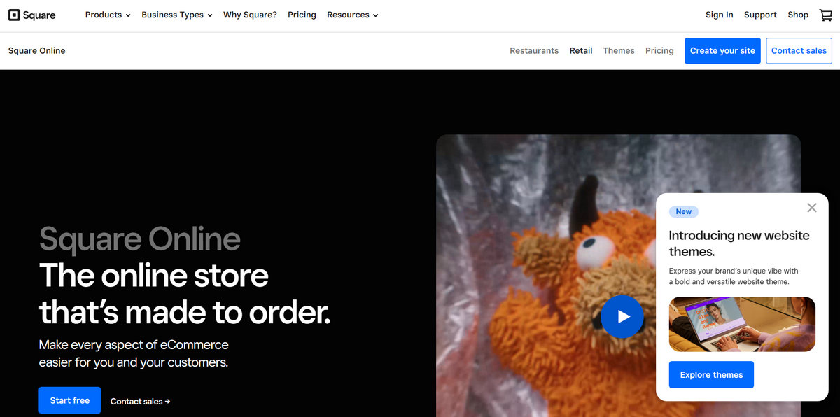 Square Online - one of the largest ecommerce platforms in 2024
